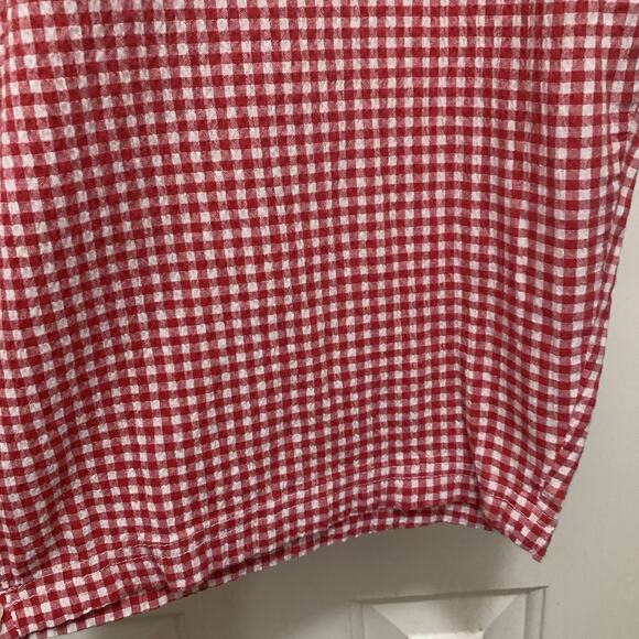 White Stag Gingham Capri Pants Womens 2X Red White Cottagecore Pull On - Picture 3 of 6